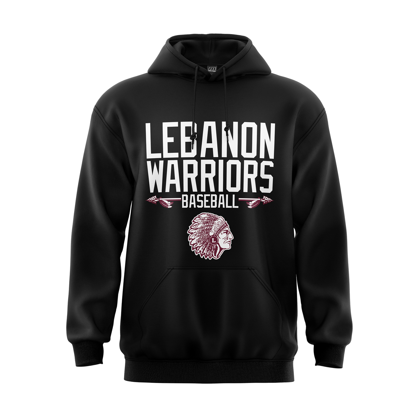 Lebanon Warriors - Baseball Wordmark Performance Sublimated Fleece Hoodie