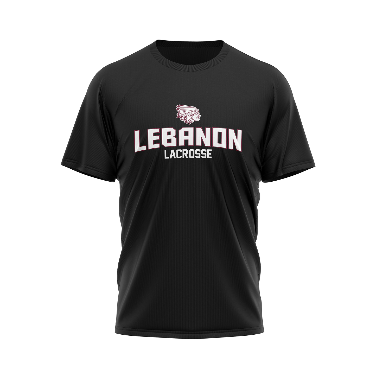 Lebanon Warriors - Lacrosse Wordmark Performance Sublimated Tee
