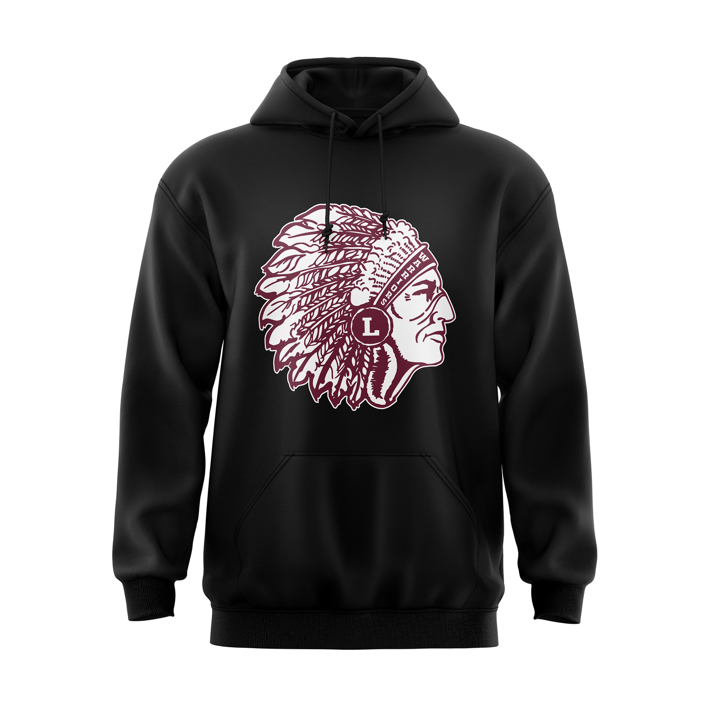 Lebanon Warriors - Vintage Warrior Head Chenille Fleece Hoodie