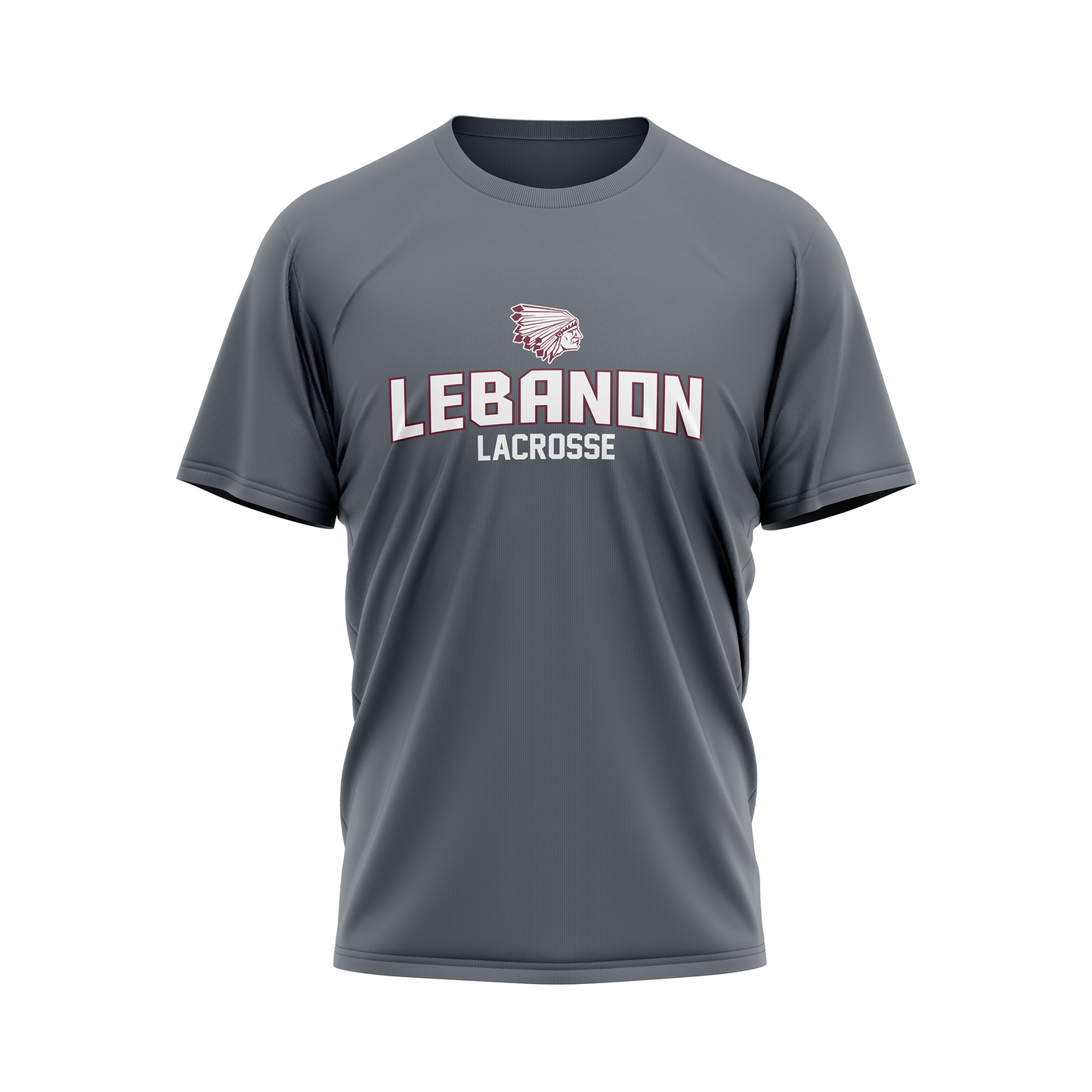 Lebanon Warriors - Lacrosse Wordmark Performance Sublimated Tee