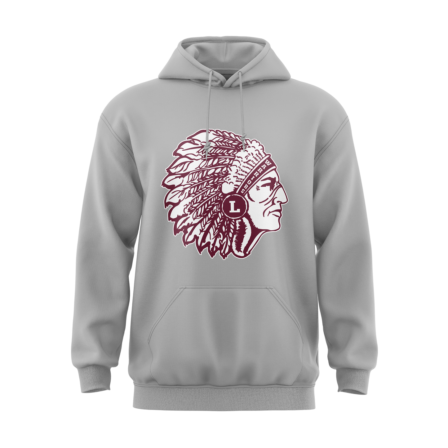 Lebanon Warriors - Vintage Warrior Head Chenille Fleece Hoodie