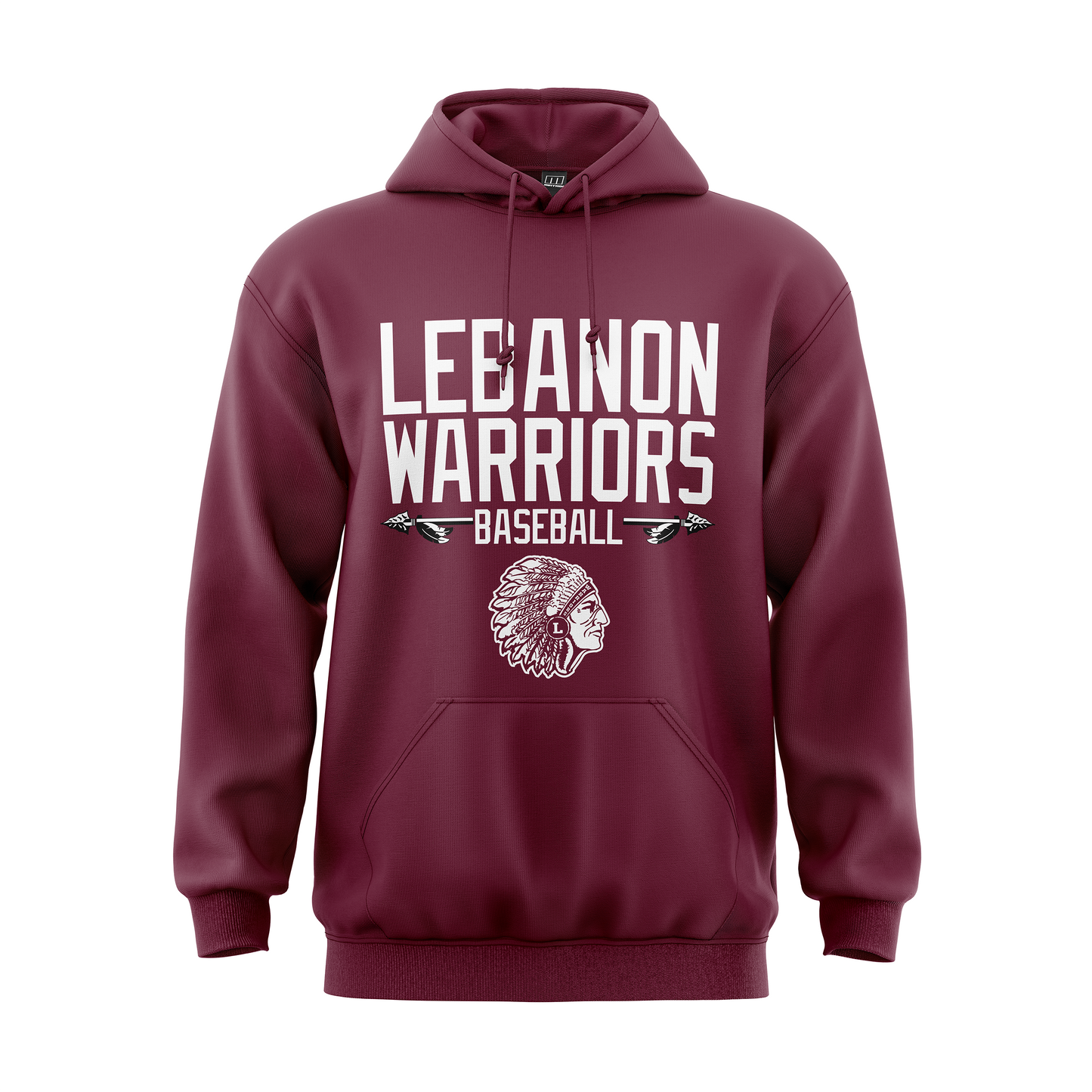 Lebanon Warriors - Baseball Wordmark Performance Sublimated Fleece Hoodie