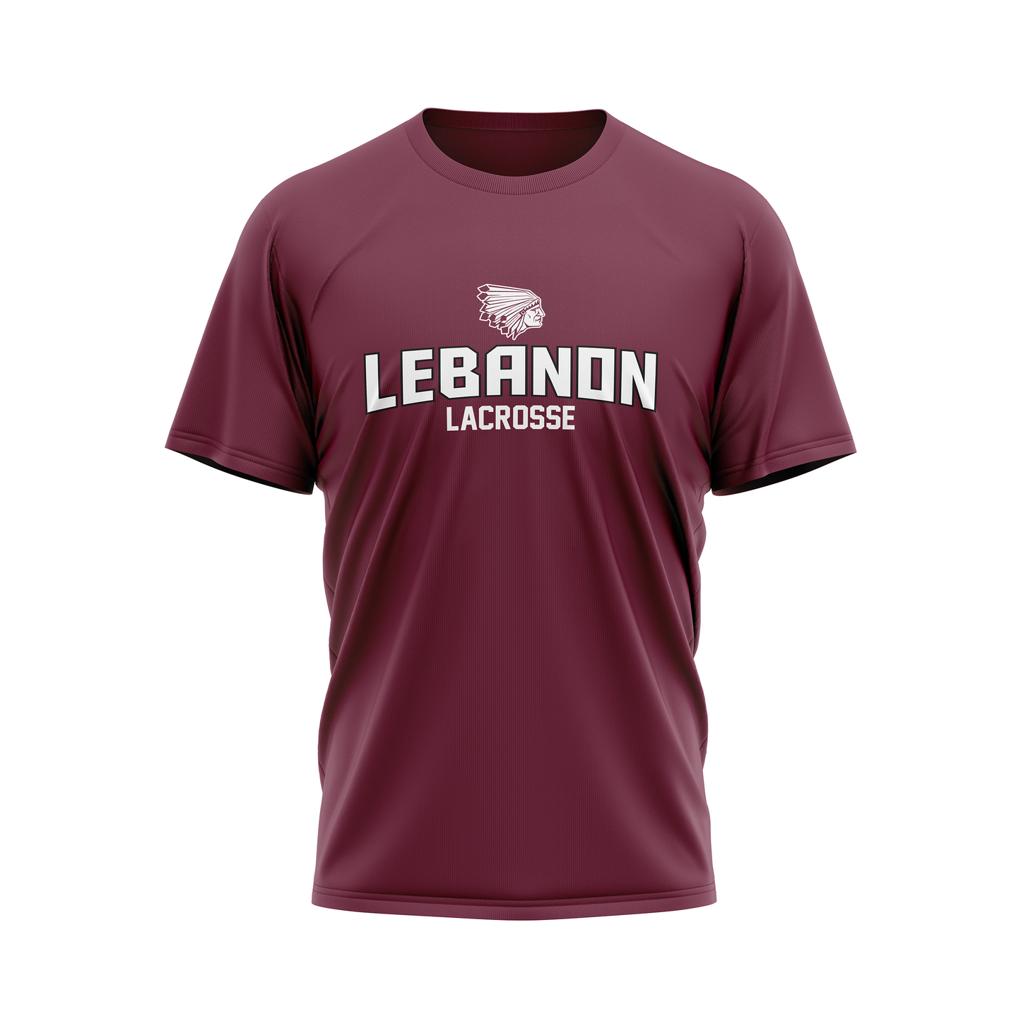 Lebanon Warriors - Lacrosse Wordmark Performance Sublimated Tee