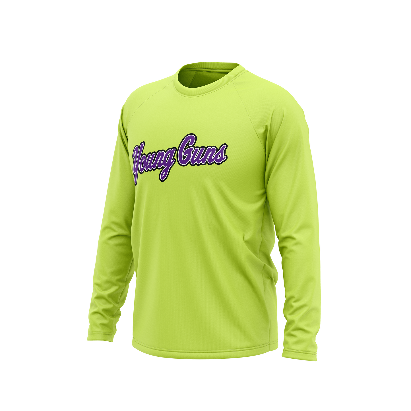 Young Guns Baseball - Script Long Sleeve T-Shirt