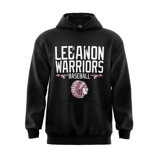 Lebanon Warriors - Baseball Wordmark Performance Sublimated Fleece Hoodie