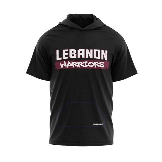 Lebanon Warriors - Wordmark Short-sleeved Performance Sublimated Hoodie